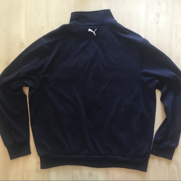 Puma Mens Lightweight Track Jacket logo Sz L Blue - Picture 7 of 8